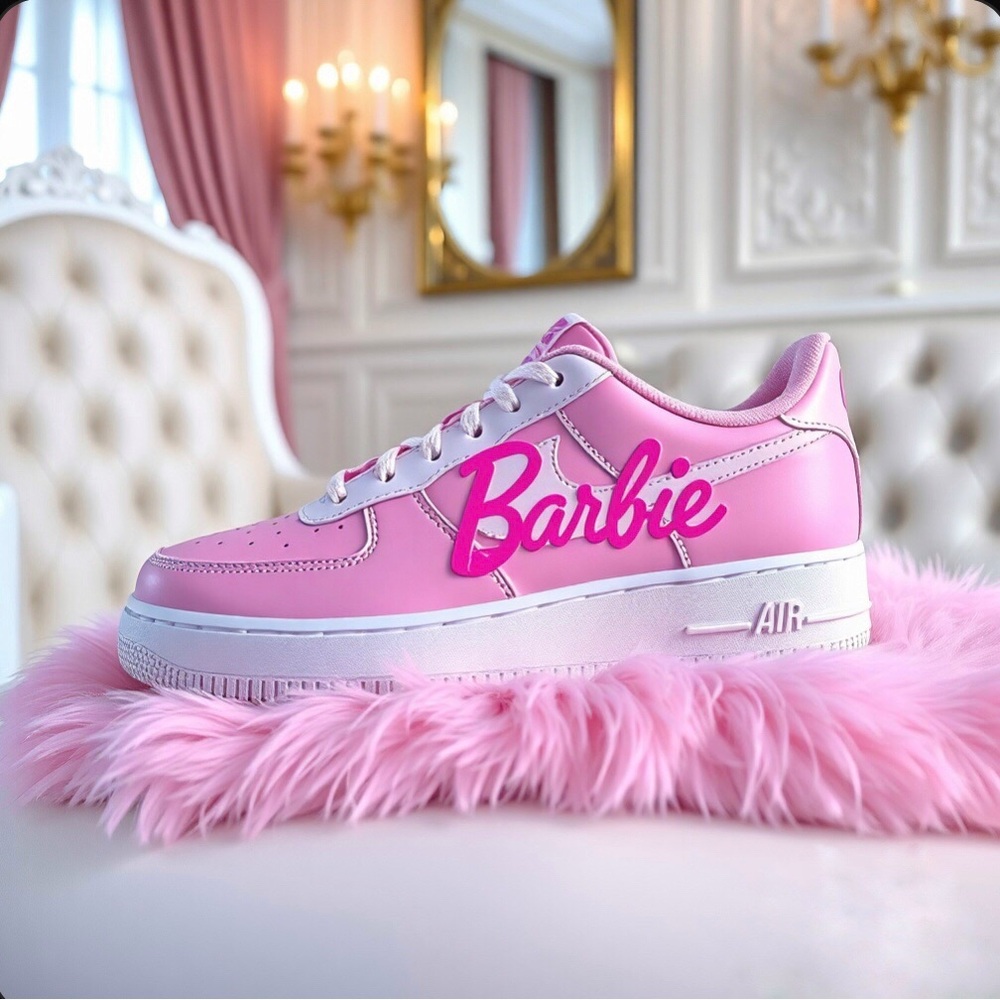 Custom Air Force One Nike AF1 Stylish Cool Trending Pink Barbie